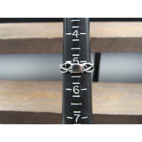 Size 5.25 Sterling Silver Vines With Thorns Band Ring - Picture 5 of 7